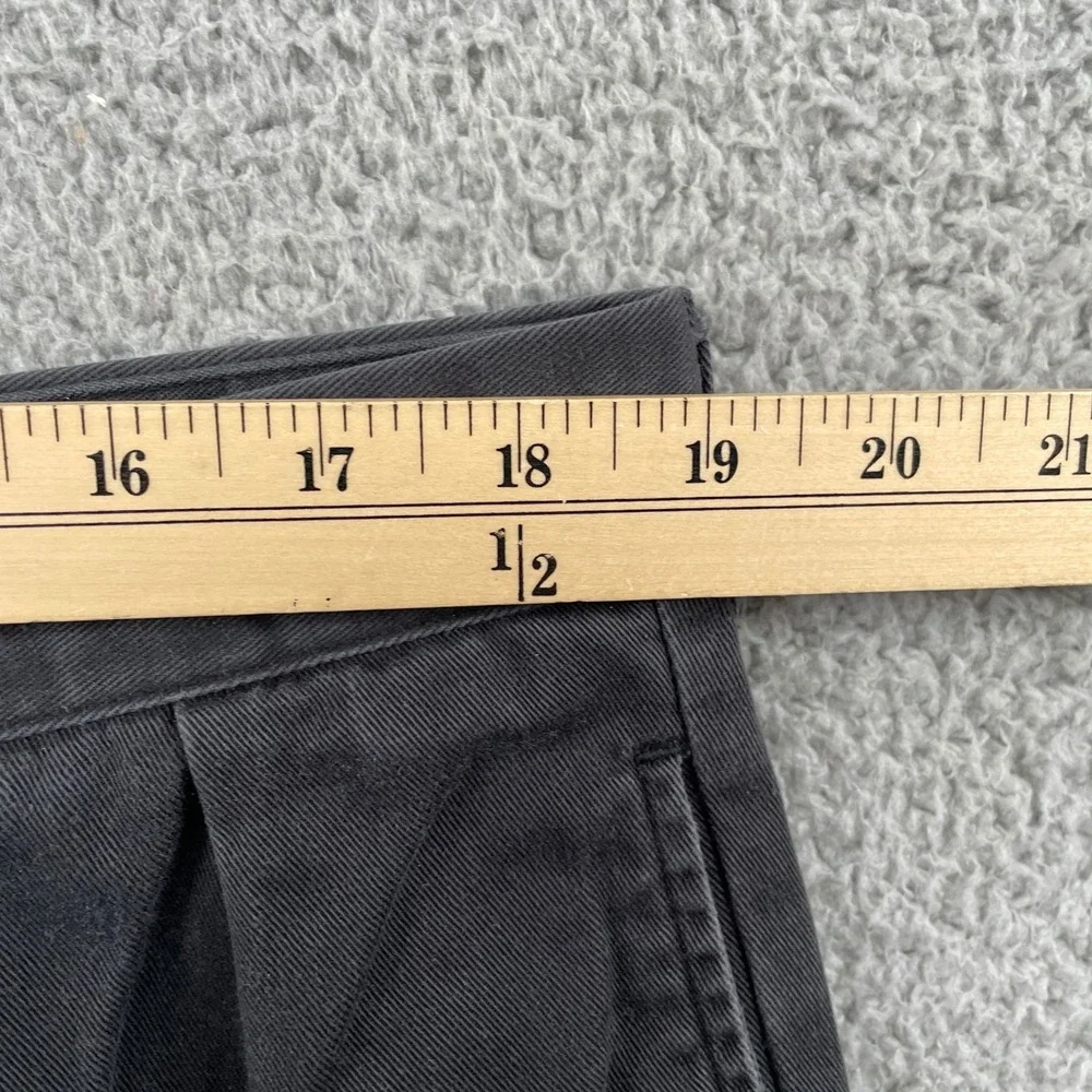Polo Ralph Lauren Pants Mens 36 Black Andrew Pant Pleated Chino Cotton Frayed